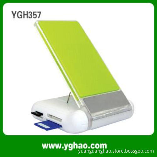 YGH357B foldable card read mobile charging holder with USB hub